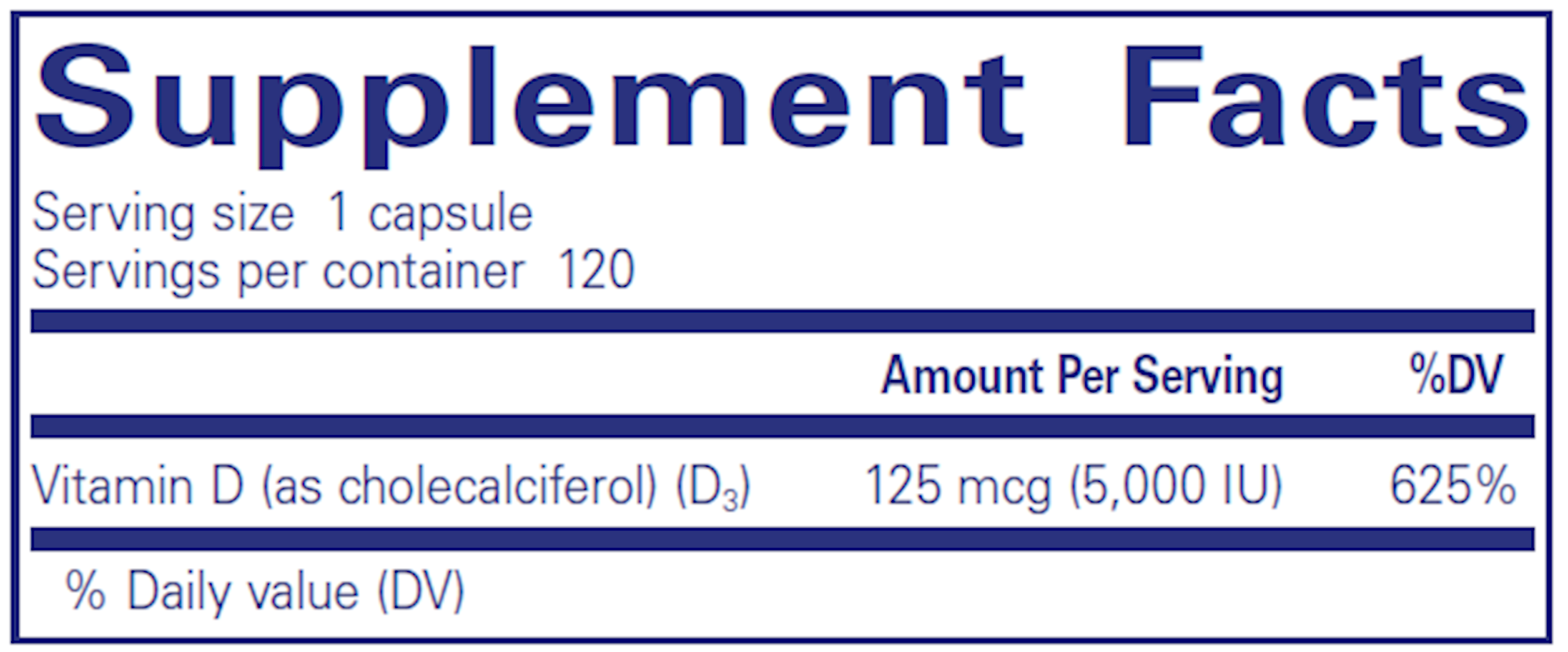 Pure Encapsulations Vitamin D3 5000 IU