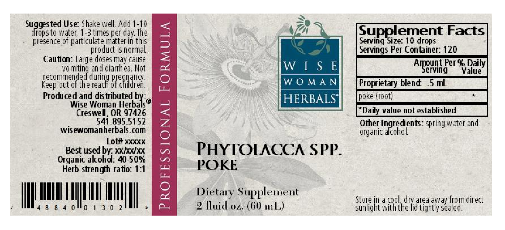 Wise Woman Herbals Phytolacca/poke