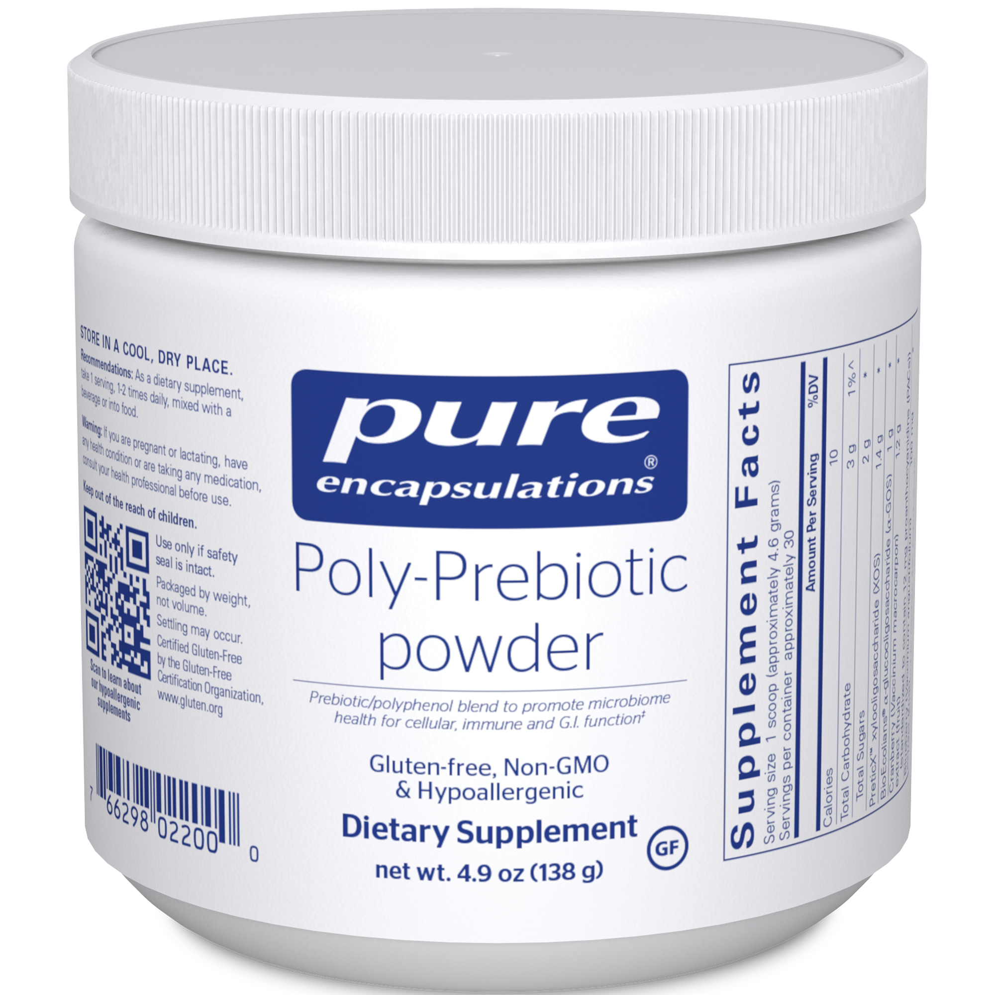 Pure Encapsulations Poly-Prebiotic powder 4.9 oz