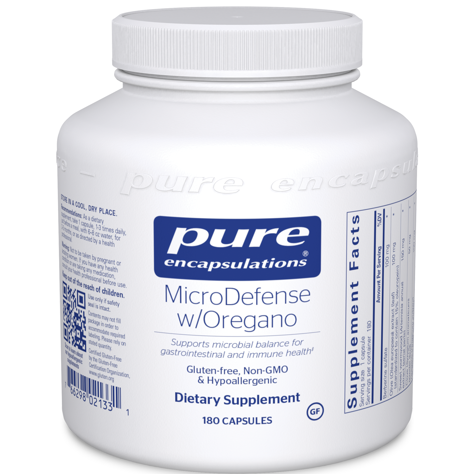 Pure Encapsulations MicroDefense w/ Oregano 180 caps