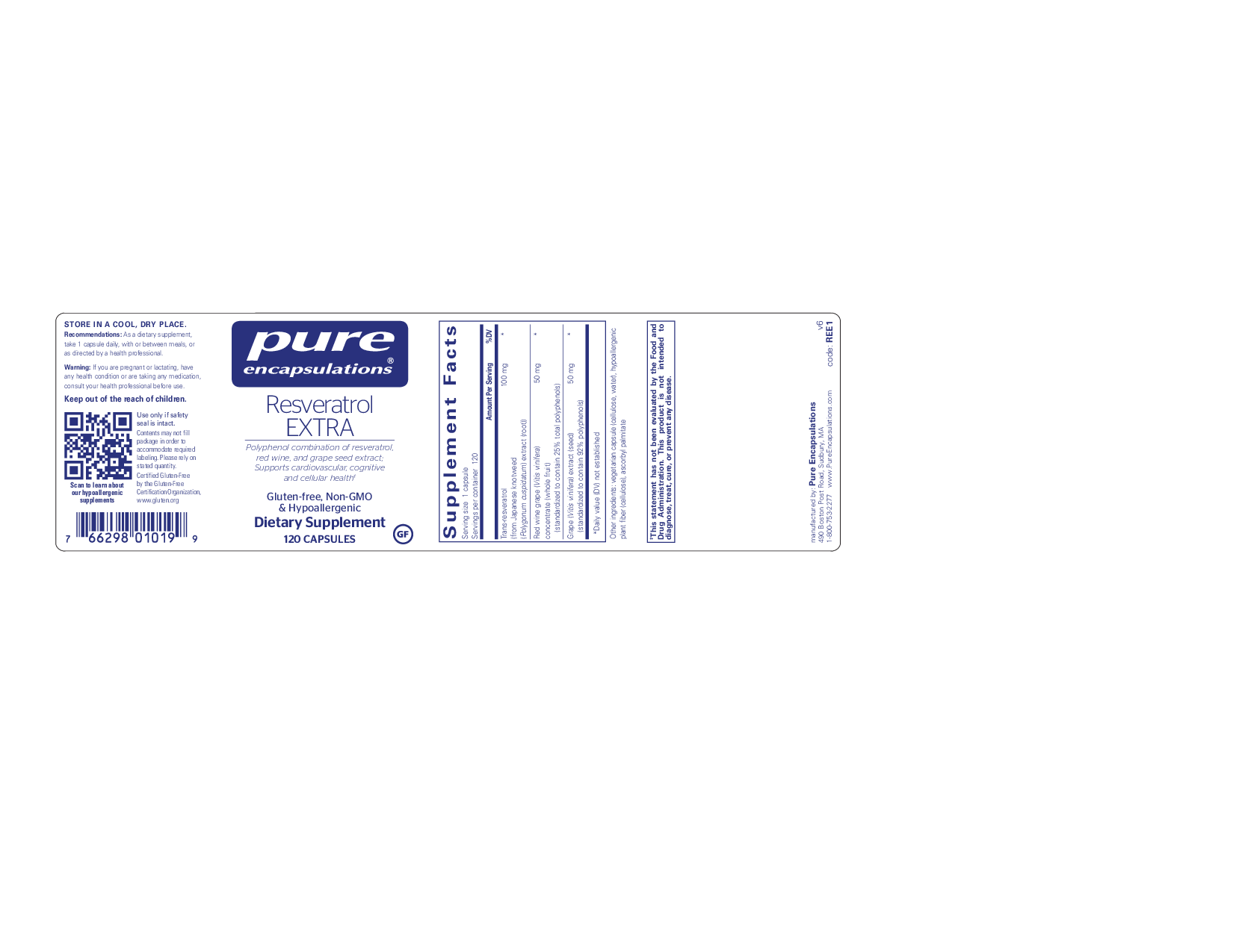 Pure Encapsulations Resveratrol EXTRA