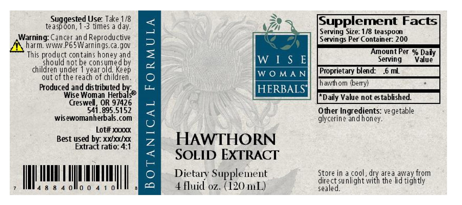 Wise Woman Herbals Hawthorne Solid Extract