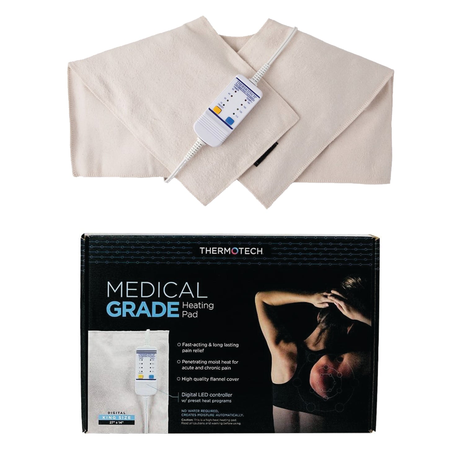 Medical Grade Heating Pad with Automatic Moist Heat