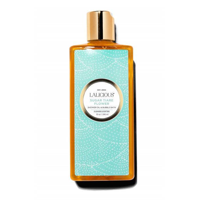 Lalicious Sugar Tiare Flower Shower Oil & Bubble Bath 10 oz (295mL)