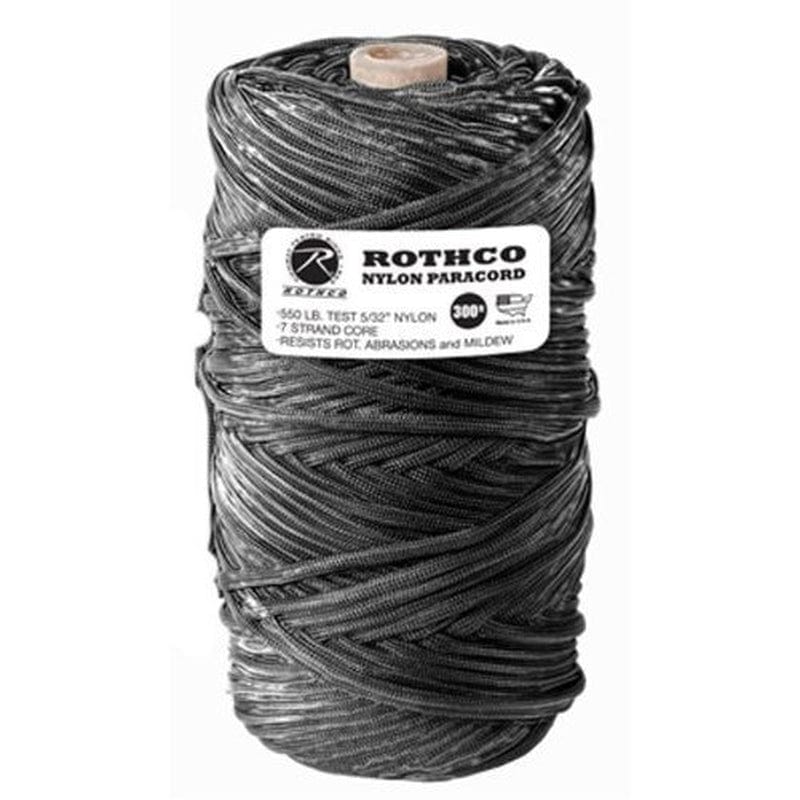 Rothco Nylon Paracord (Black, 300-Feet, 550-Pound)